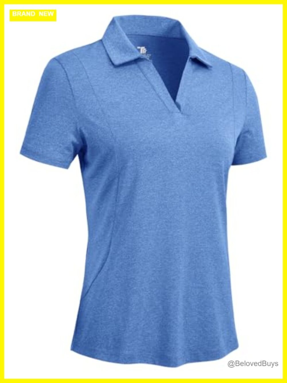 Women's Golf Polo Short Sleeve V-Neck Dry Fit Athletic Shirt